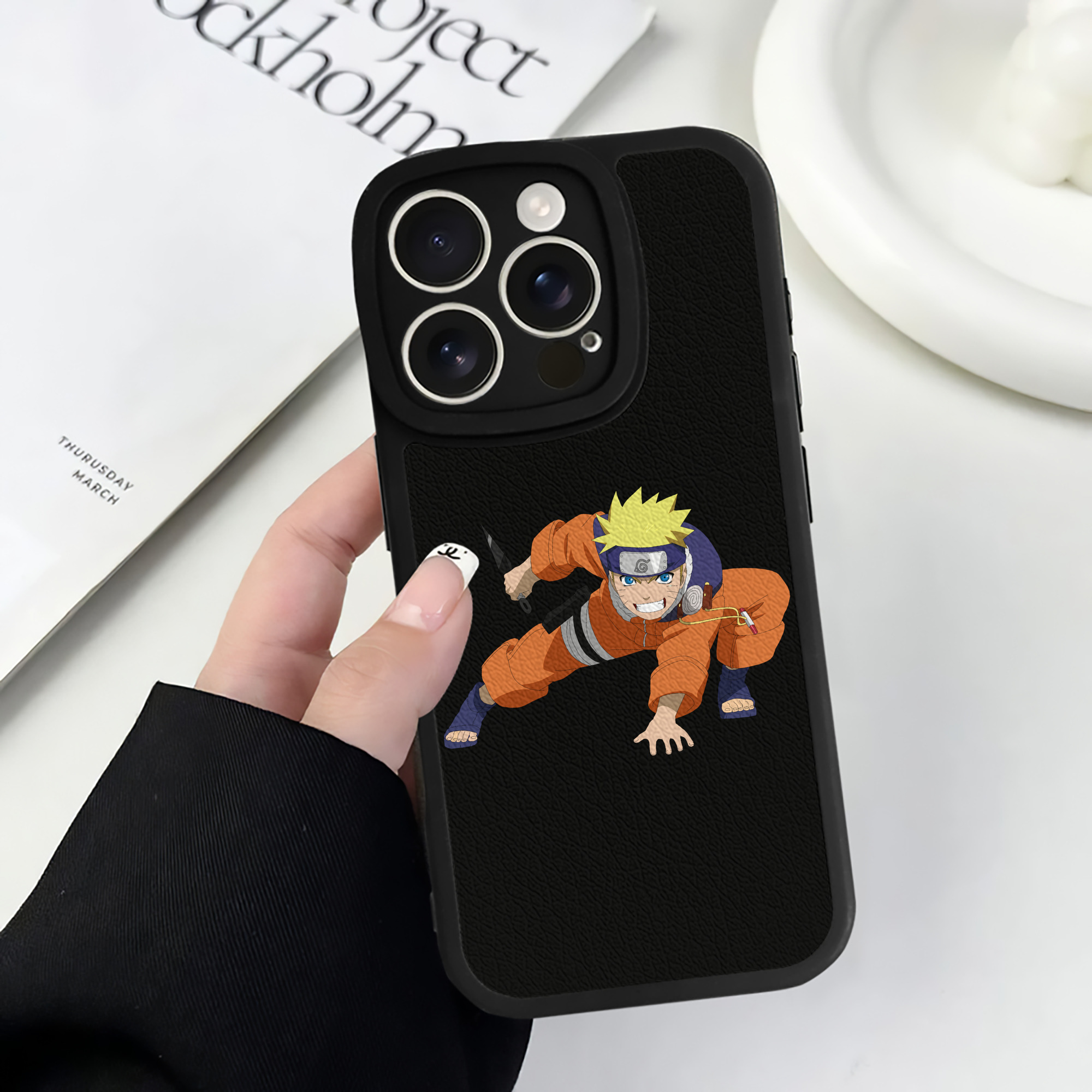 （画像用） NARUTO -ナルト- うずまき ナルト Uzumaki Naruto 【iPhone 16シリーズ対応】シリコンスマホケース（レザー調） 材質：シリコン